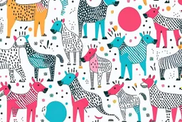 cool fundesign party animal theme simple 3 colours