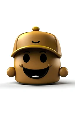 3d emoji brown emoji, cap