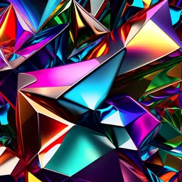 multicolor abstract complex geometry 3D shiny film effect background