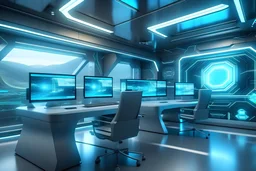 futuristic it workspace