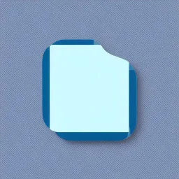 full view of a flattened vector image icon of an ID card, blue color palette, transparent background.