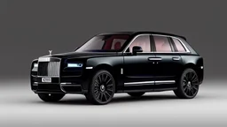 Black Luxury Rolls Royce Cullinan 3D Max Render, Photorealistic, 4K, Ultra Detailed, Front Quarter View