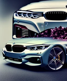 Realistic image. BMW 4 2023. 4k resolution, intricate details, ornate details, soft lighting, vibrant colors.