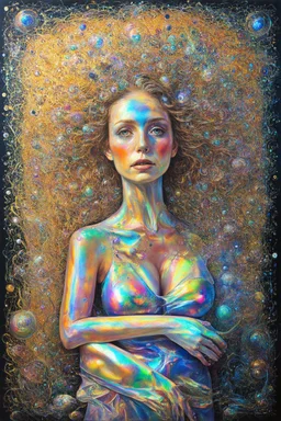 Become Conscious; Surrealism inspired by Hundertwasser and Kandinsky; Golden Hour; Iridescent; Controversial; Supremely Detailed; Fabulous; pale pastel palette