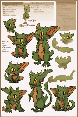 a kobold OC reference sheet