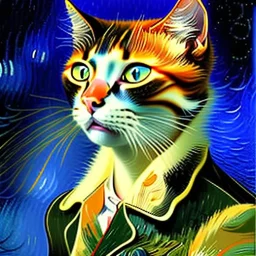 retrato de un gato por Vincent van Gogh