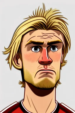 Rasmus Hojlund Footballer,cartoon 2d