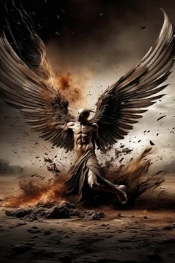 Explosive image of a fallen angel