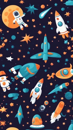 space cartoon stylized background