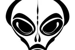 alien head clip art stencil