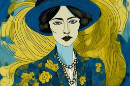 An illustration of a Chanel brand model in the style of artist Van Gogh, expressing instinct.