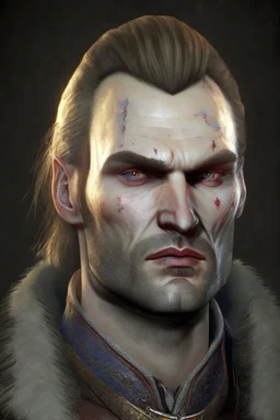 Portrait of Emhyr, from the Witcher 3 videogame
