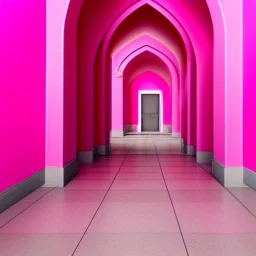 concept art, concept design, decor, cathedral church building with pink walls, pink walls, aesthetic