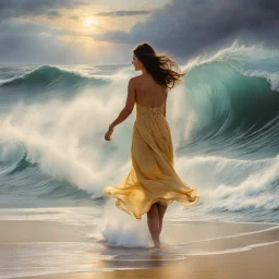 stand amid the roar Of a surf-tormented shore, And I hold within my hand Grains of the golden sand — How few! yet how they creep Through my fingers to the deep, While I weep — while I weep! O God! Can I not grasp Them with a tighter clasp? O God! can I not save One from the pitiless wave? Is all that we see or seem But a dream within a dream?