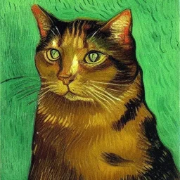 Portrait of a cat by Van Gogh