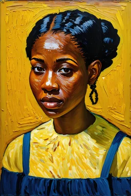 Portrait of a black woman by Van Gogh