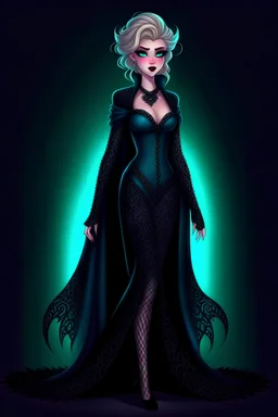 disney Elsa as evil darkness fullbody
