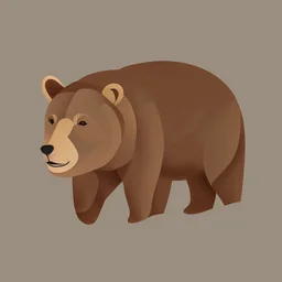 combine textured log with shape of a bear, graphic style, minimalistic,clean