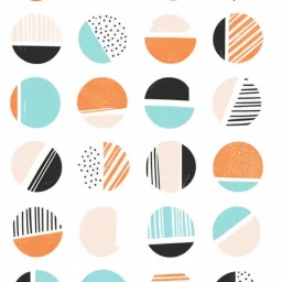 abstract 2d fruits pattern