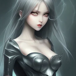 A lovely woman, A anime girl, a evil devil that came to earth to retreat the people who will leave in 2 hours, detailed clothing, concept art, a sexy ninja