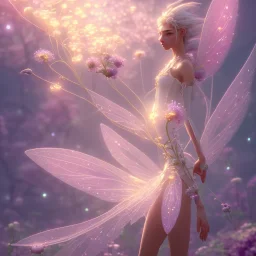 subtle transparent fairy flower in a galactic ambiance, delicate colors, in the foreground, full of details, smooth，soft light atmosphere, light effect，vaporwave colorful, concept art, smooth, extremely sharp detail, finely tuned detail, ultra high definition, 8 k, unreal engine 5, ultra sharp focus