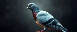 big ass pigeon portrait in the style of escher and giger, a chill contrapunctus fugue in the style of fsol, beethoven, goa trance breaks, dancefloor drum and bass,
