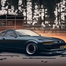 300zx jdm car in gamming logo style