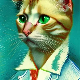 Portrait of a cat by Van Gogh