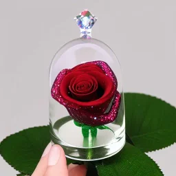 transparent multicolor crystal rose