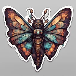 Omniscient Kaiser in sticker moth art style