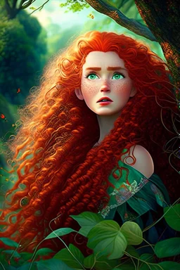 Princess Merida in beautiful nature