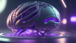 Photoreal Gorgeous Futuristic alien brain, octane render, 8k, high detail, smooth render, unreal engine 5, cinema 4d, HDR, dust effect, vivid colors