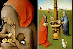 Hieronymus bosch painting on an old cereal box