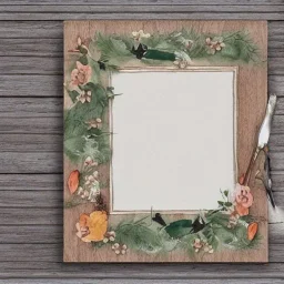 exquisite whimsical woodland watercolor, delicate, cute, adorable, linen and wood backdrop