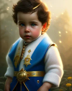 A small boy, magic child, head and shoulders, 8k resolution concept art portrait by Greg Rutkowski, Artgerm, WLOP, Alphonse Mucha dynamic lighting hyperdetailed intricately detailed Splash art trending on Artstation triadic colors Unreal Engine 5 volumetric lighting Splash art fantasy"