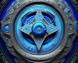 a glowing blue hourglass, realistic, meticulously detailed, intricately detailed