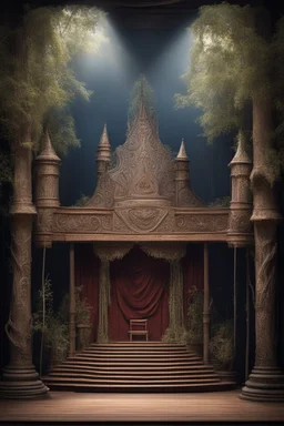 театральная сцена в славянском стиле сказок