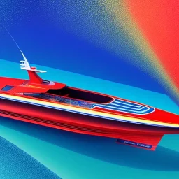 fullbody Drawing of 'sketch of SUperBoat',intricate detail,andrea bonelli,Kilian Eng,Ohrai,evan lee,Aleksandr Sidelnikov,KyuYong Eom,three quarters frontal aerial view,toned colors,16k