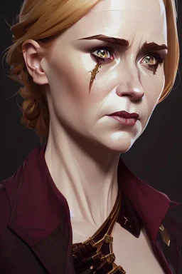 Portrait of Emily Watson nicole kidman, 8k resolution concept art portrait by Greg Rutkowski, Artgerm, WLOP, Alphonse Mucha dynamic lighting hyperdetailed intricately detailed Splash art trending on Artstation triadic colors Unreal Engine 5 volumetric lighting Splash art fantasy"