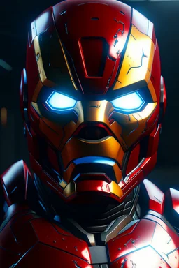 Iron Man but his face is visible