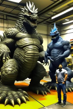 Giant kaiju and king