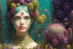 hypercomplex cactus sylph, symmetrical face, detailed face features, sharp eyes, soft skin, by Daniel Merriam, by Albrecht Altdorfer, surreal, abstract, half alien, half woman, cactus growing Modifiers: fantasy intricate very attractive beautiful Unreal Engine hdr cinematic postprocessing pencil sketch black ink Craig Rutkowski more Magic Prompt A surreal fantasy portrait of a hypercomplex cactus sylph with a perfectly symmetrical face, featuring sharp, piercing eyes and impossibly soft skin th