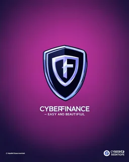Cyber Finance (CF) shield logo Simple, easy and beautiful logo