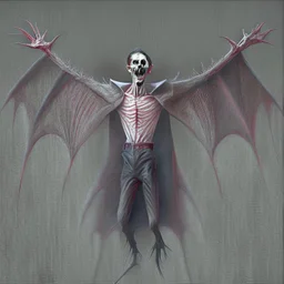 a vampire with arms outstretched viewed from the side