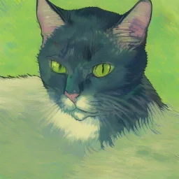 Portrait of a cat by Van Gogh