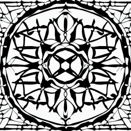 Line art. Fine lines. Black and white Sacred geometry. Pattern. circles. Rotate. Fractal.