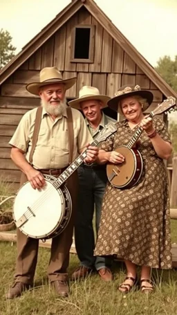 hillbillies, My father and I and my brother and mother play the banjo