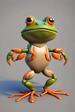 hi poly Mud Crab Frog T-pose just the character and simple background