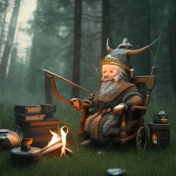 old viking sitting near campfire, scary, steam punk, realistic, made in octane, cinematic, ultra-realistic, extremely detailed octane rendering, 8K, VRAY Super Real ar 2:3, dof photorealistic futuristic 50mm lens hard lighting dark gray tintype photograph, realistic lighting, sepia color