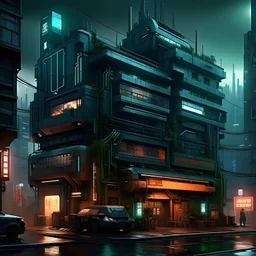 cyberpunk buildings distamce